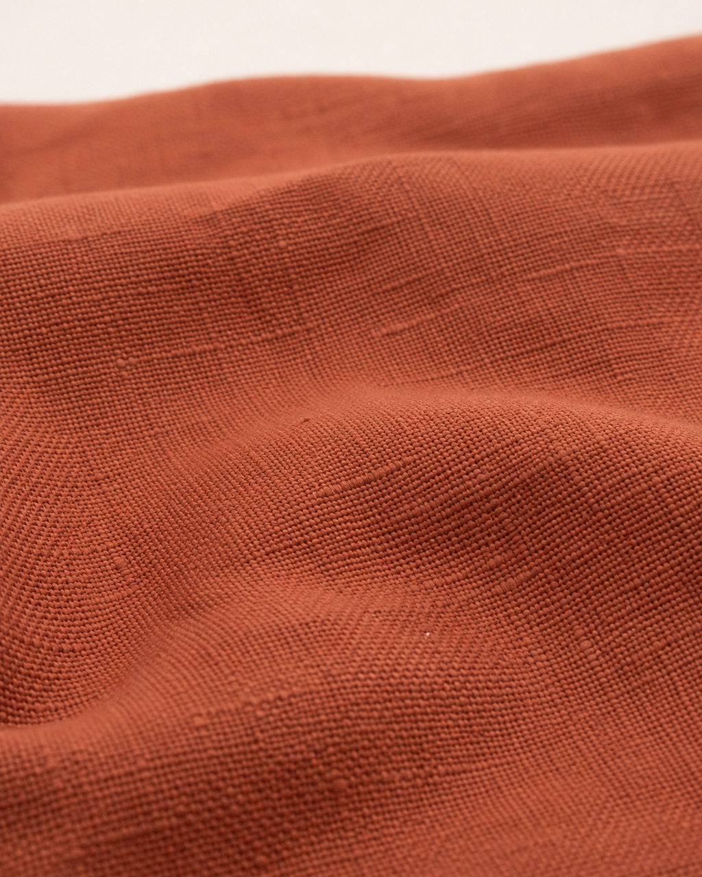 Terracotta Collar Floral Embroidered Cotton Shirt