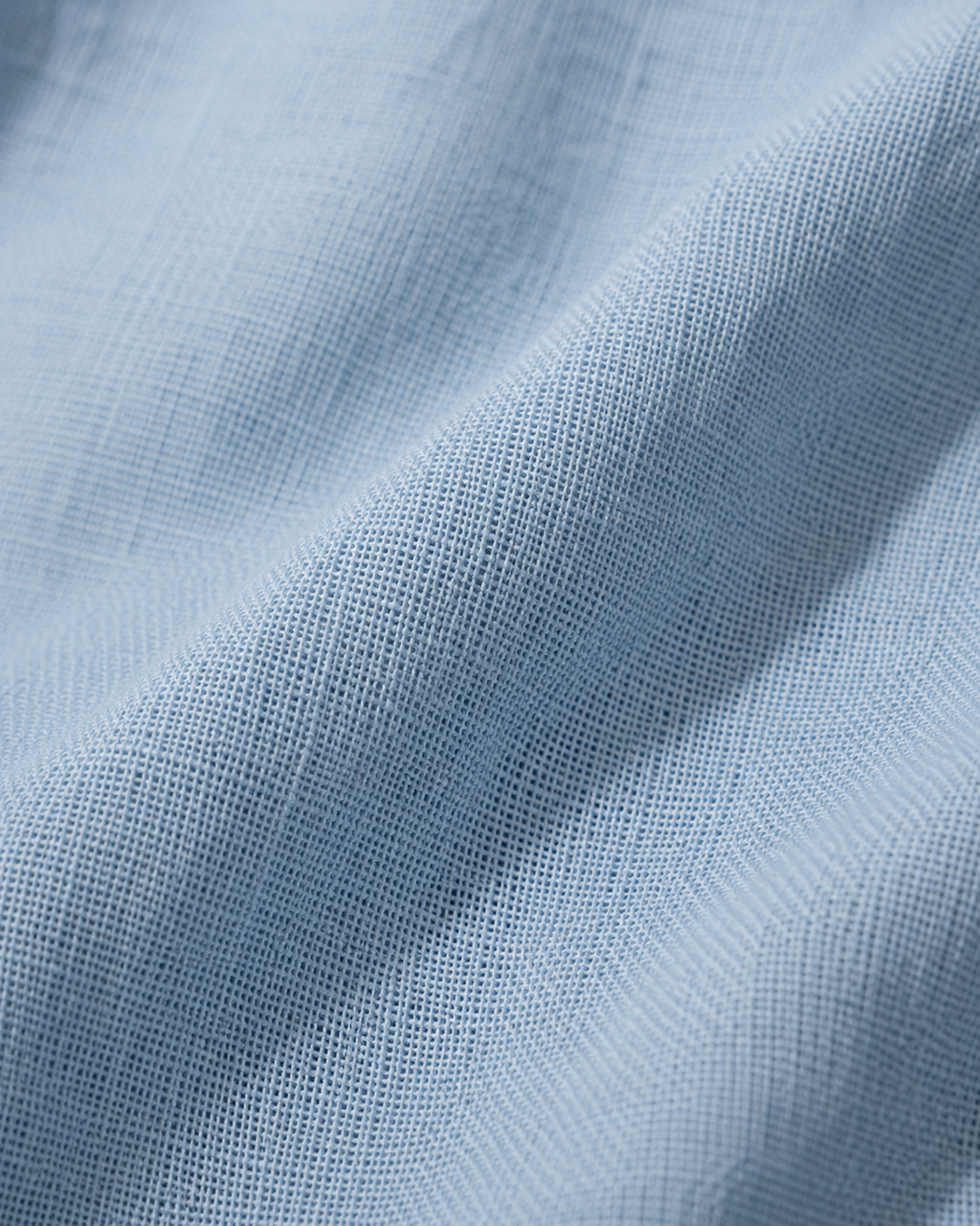 Sky Blue Wildflower Embroidered Cotton Shirt